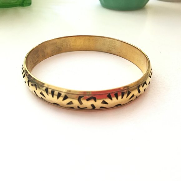 Gold-coloured metal bracelet - Picture 2 of 3
